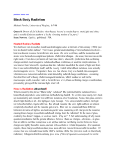 Black Body Radiation  Heated Bodies Radiate