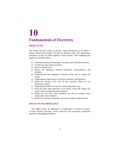 10 Fundamentals of Electricity OBJECTIVES
