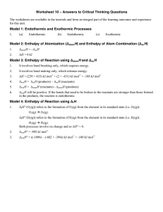 Worksheet 10 – Answers to Critical Thinking Questions