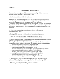 CHEM 361  Assignment 27 - ( 30