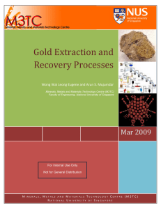   Gold Extraction and  Recovery Processes                