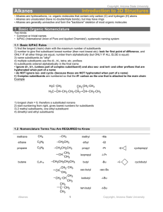 Alkanes Introduction to 3D Structures