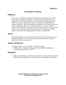 ASHXX.01- ASH (Residue on Ignition) PRINCIPLE