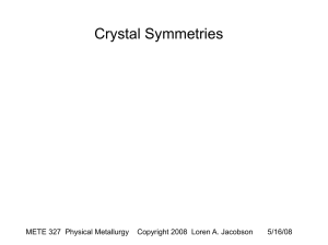 Crystal Symmetries