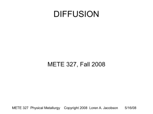 DIFFUSION METE 327, Fall 2008