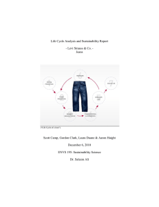 Life Cycle Analysis and Sustainability Report Jeans
