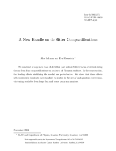 A New Handle on de Sitter Compactifications