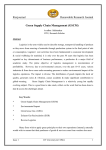 Rexjournal Renewable Research Journal  Green Supply Chain Management (GSCM)