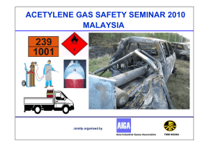 ACETYLENE GAS SAFETY SEMINAR 2010 MALAYSIA 2 Jointly organised by