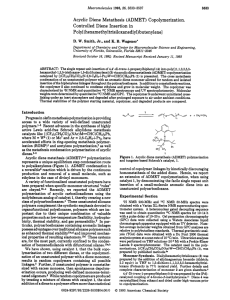 Acyclic Diene Metathesis (ADMET) Copolymerization. Controlled Diene Insertion in Poly[ (hexamethyltrisiloxanediyl)