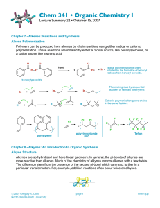 Chem 341 • Organic Chemistry I