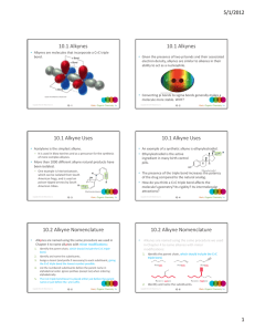 10.1 Alkynes 5/1/2012