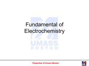 Fundamental of Electrochemistry Properties of Umass Boston