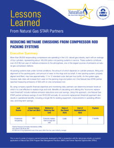 Lessons Learned From Natural Gas STAR Partners REDUCING METHANE EMISSIONS FROM COMPRESSOR ROD