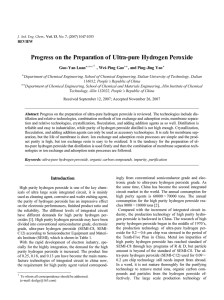 Progress on the Preparation of Ultra-pure Hydrogen Peroxide Guo-Yan Luan