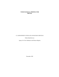 TOXICOLOGICAL PROFILE FOR PHENOL