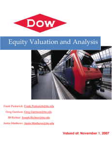 Equity Valuation and Analysis