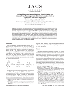 Lithium Diisopropylamide-Mediated Ortholithiation and