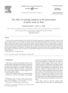 The effect of ionizing radiation on the preservation Gerhard Kminek