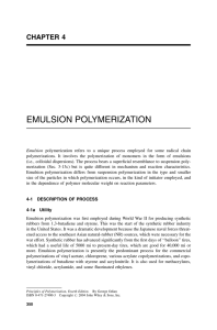 EMULSION POLYMERIZATION CHAPTER 4