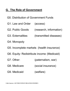 G.  The Role of Government  G0. Distribution of Government Funds