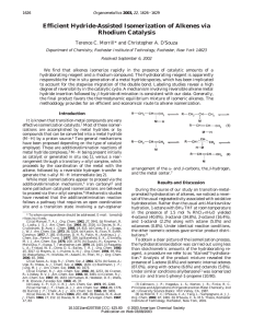 Efficient Hydride-Assisted Isomerization of Alkenes via Rhodium Catalysis