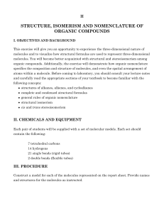 STRUCTURE, ISOMERISM AND NOMENCLATURE OF ORGANIC COMPOUNDS II