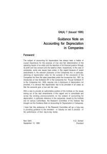 Guidance Note on Accounting for Depreciation in Companies GN(A) 7 (Issued 1989)
