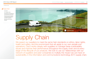 2012 Cisco CSR Report  Supply Chain