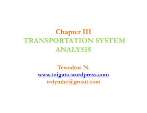 Chapter III p TRANSPORTATION SYSTEM ANALYSIS