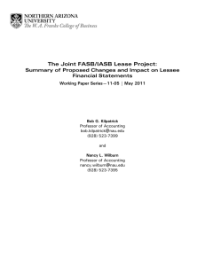 The Joint FASB/IASB Lease Project:  Financial Statements