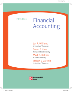Financial Accounting Jan R. Williams Susan F. Haka