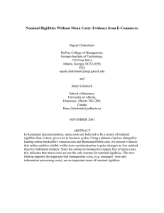 Nominal Rigidities Without Menu Costs: Evidence from E-Commerce