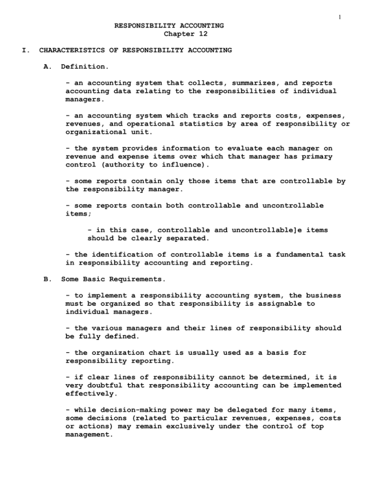 responsibility-accounting-chapter-12-i-characteristics-of