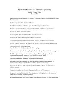 Operations Research and Financial Engineering Senior Theses Titles Class of 2010