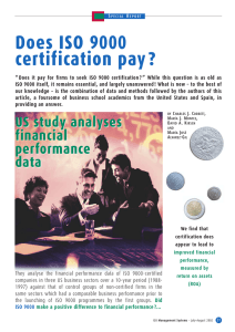 Does ISO 9000 certification pay ?