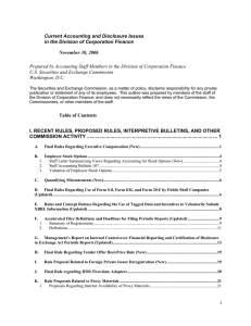 Current Accounting and Disclosure Issues in the Division of Corporation Finance