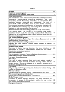 INDICE  Preface Part 1  the accounting cycle