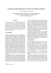 Exploiting Functional Dependencies in Finite State Machine Verification