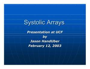 Systolic Arrays Presentation at UCF by Jason HandUber
