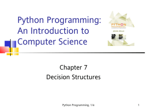 Python Programming: An Introduction to Computer Science Chapter 7