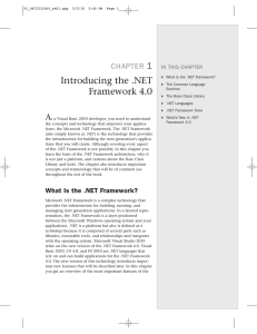 1 Introducing the .NET Framework 4.0 CHAPTER