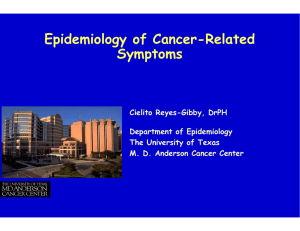 Epidemiology of Cancer-Related Symptoms