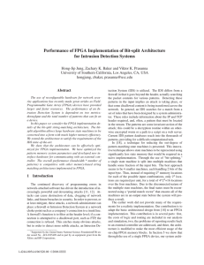 Performance of FPGA Implementation of Bit-split Architecture for Intrusion Detection Systems