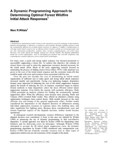 A Dynamic Programming Approach to Determining Optimal Forest Wildfire Initial Attack Responses