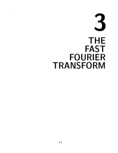 3 THE FAST FOURIER