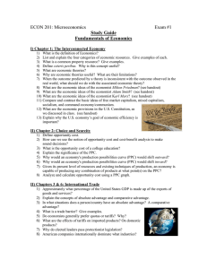 ECON 201: Microeconomics        ... Study Guide Fundamentals of Economics
