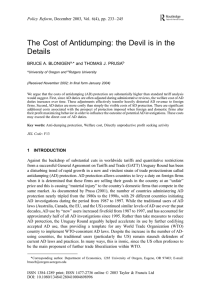 The Cost of Antidumping: the Devil is in the Details Policy Reform