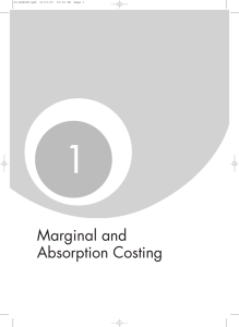1 Marginal and Absorption Costing