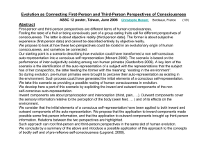 Evolution as Connecting First-Person and Third-Person Perspectives of Consciousness Abstract